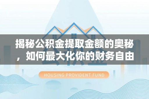 新邵揭秘公积金提取金额的奥秘，如何最大化你的财务自由