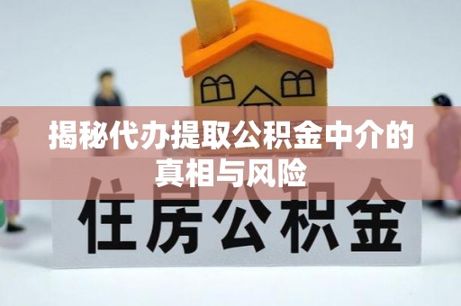新邵揭秘代办提取公积金中介的真相与风险