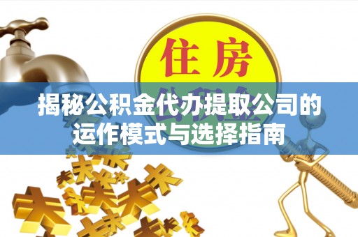 新邵揭秘公积金代办提取公司的运作模式与选择指南