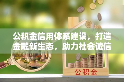 新邵公积金信用体系建设，打造金融新生态，助力社会诚信发展