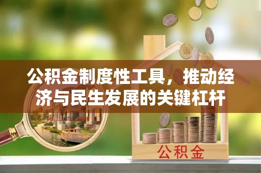 新邵公积金制度性工具，推动经济与民生发展的关键杠杆