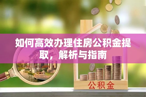新邵如何高效办理住房公积金提取，解析与指南
