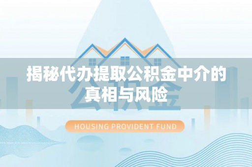 新邵揭秘代办提取公积金中介的真相与风险