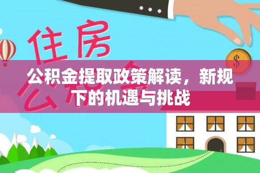 新邵公积金提取政策解读，新规下的机遇与挑战