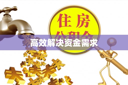 新邵高效解决资金需求