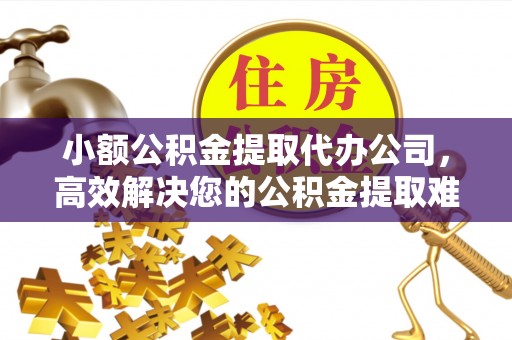 新邵小额公积金提取代办公司，高效解决您的公积金提取难题