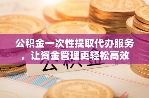 新邵公积金一次性提取代办服务，让资金管理更轻松高效