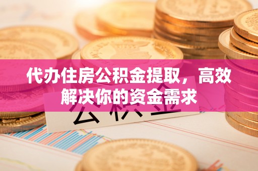 新邵代办住房公积金提取，高效解决你的资金需求