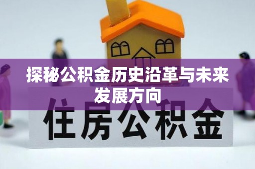 新邵探秘公积金历史沿革与未来发展方向
