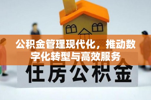 新邵公积金管理现代化，推动数字化转型与高效服务