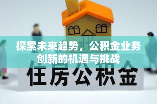 新邵探索未来趋势，公积金业务创新的机遇与挑战