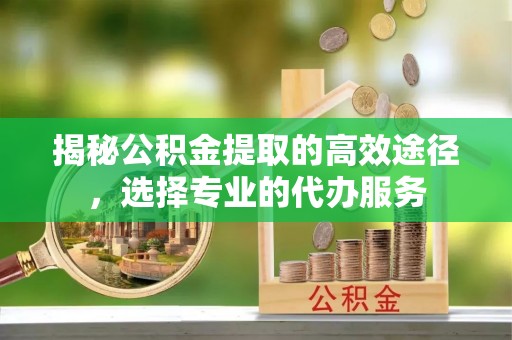 新邵揭秘公积金提取的高效途径，选择专业的代办服务