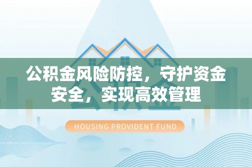 新邵公积金风险防控，守护资金安全，实现高效管理