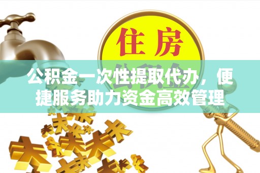 新邵公积金一次性提取代办，便捷服务助力资金高效管理