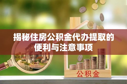 新邵揭秘住房公积金代办提取的便利与注意事项