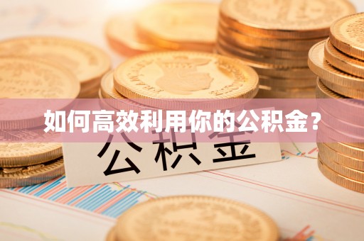 新邵如何高效利用你的公积金？