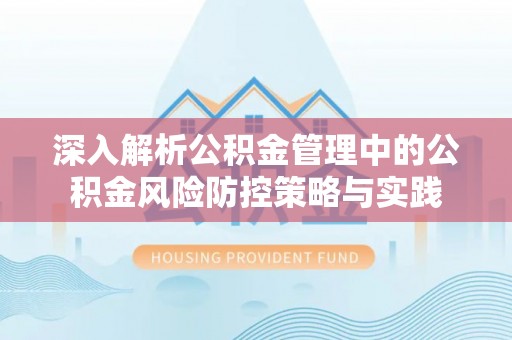 新邵深入解析公积金管理中的公积金风险防控策略与实践