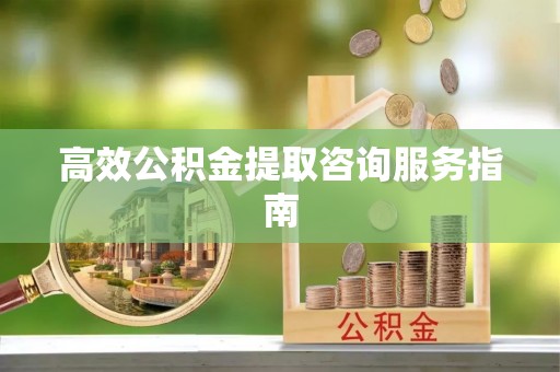 新邵高效公积金提取咨询服务指南