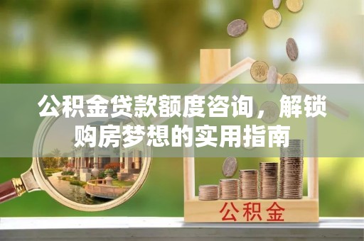 新邵公积金贷款额度咨询，解锁购房梦想的实用指南