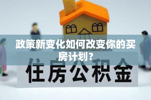 新邵政策新变化如何改变你的买房计划？